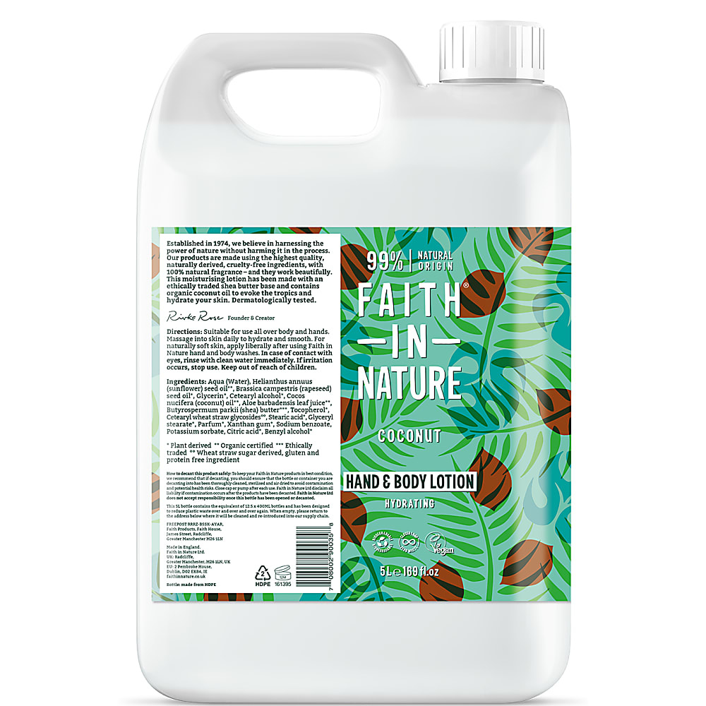 Faith in Nature Coconut Hand and Body Lotion - 5L