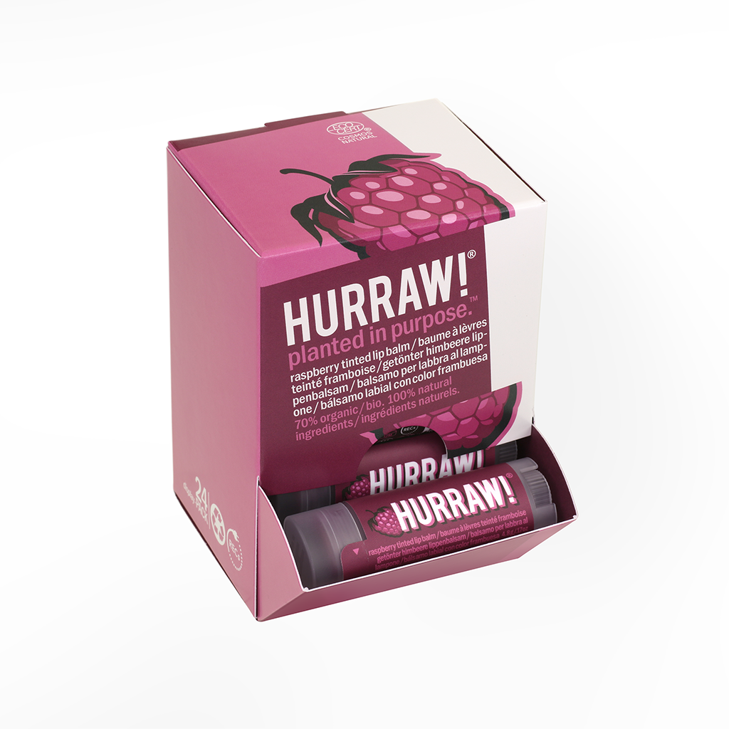 Hurraw! Raspberry Tinted lippenbalsem