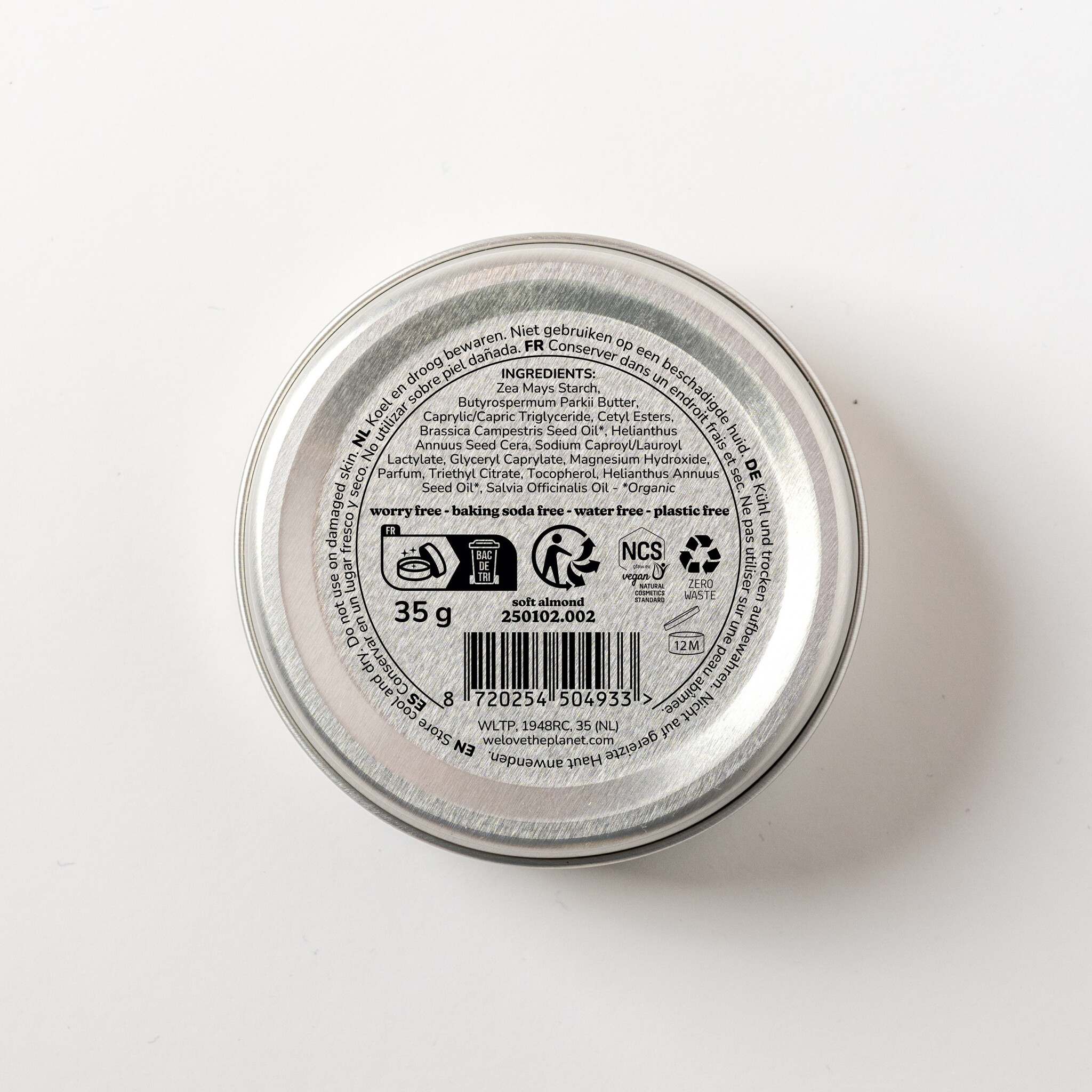We Love The Planet Deodorant balm 35 g - Soft Almond (Vegan) (Sensitive)