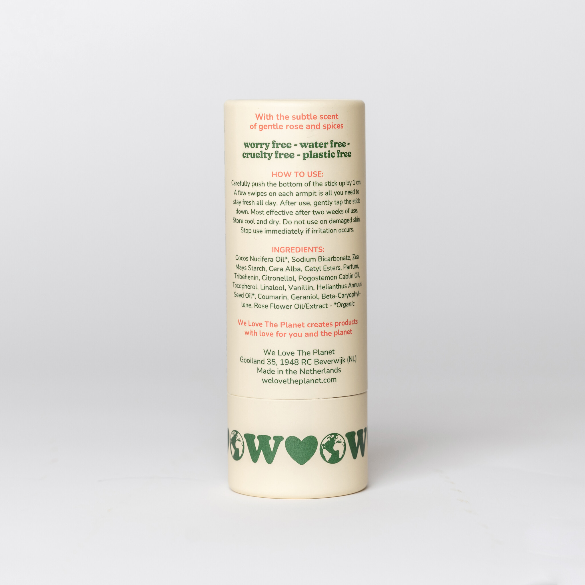 We Love The Planet Deodorant stick 40 g - Sweet Rose