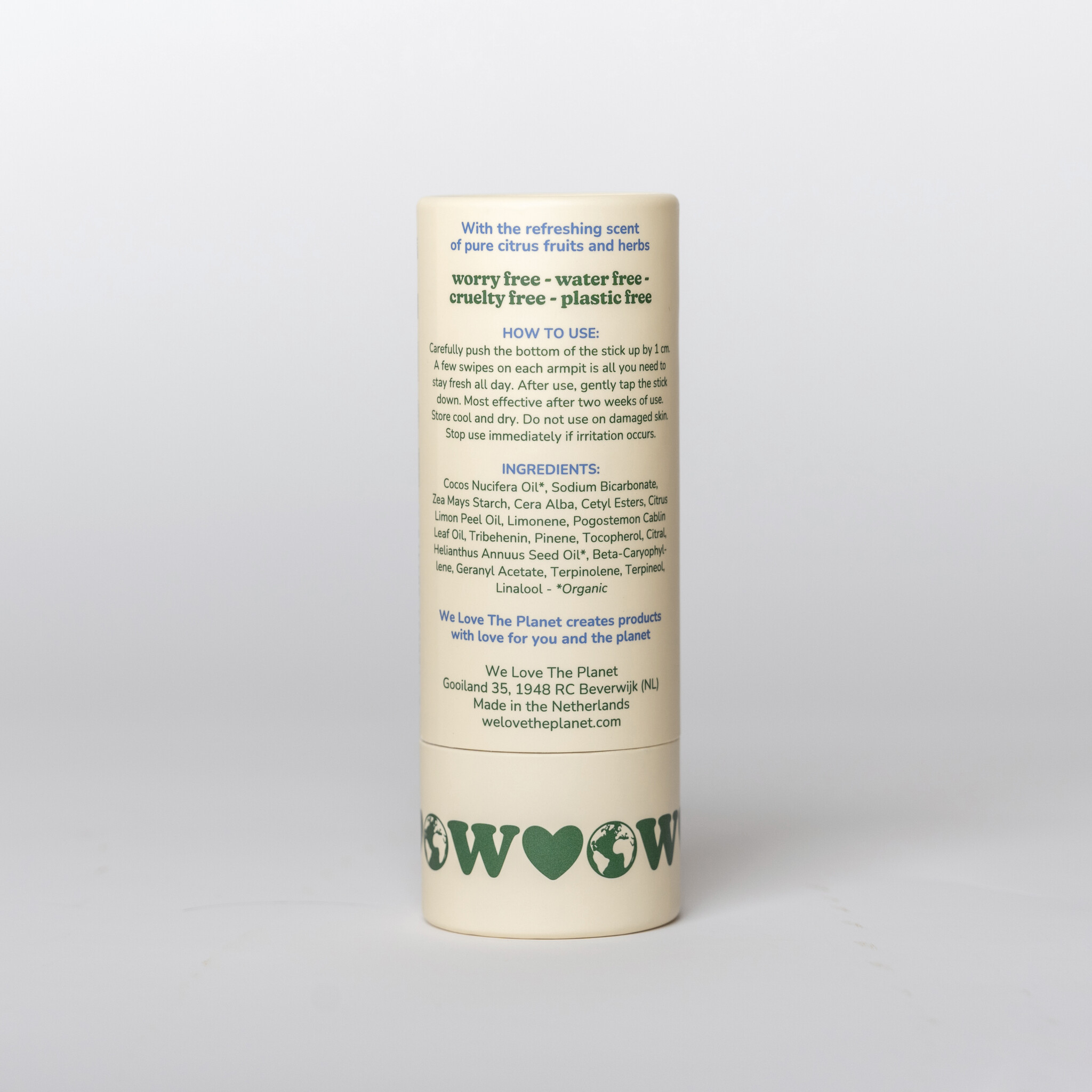 We Love The Planet Deodorant stick 40 g - Fresh Citrus