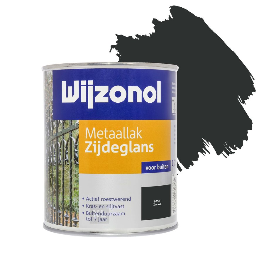 Metaallak Zijdeglans 9450 Zwart-3