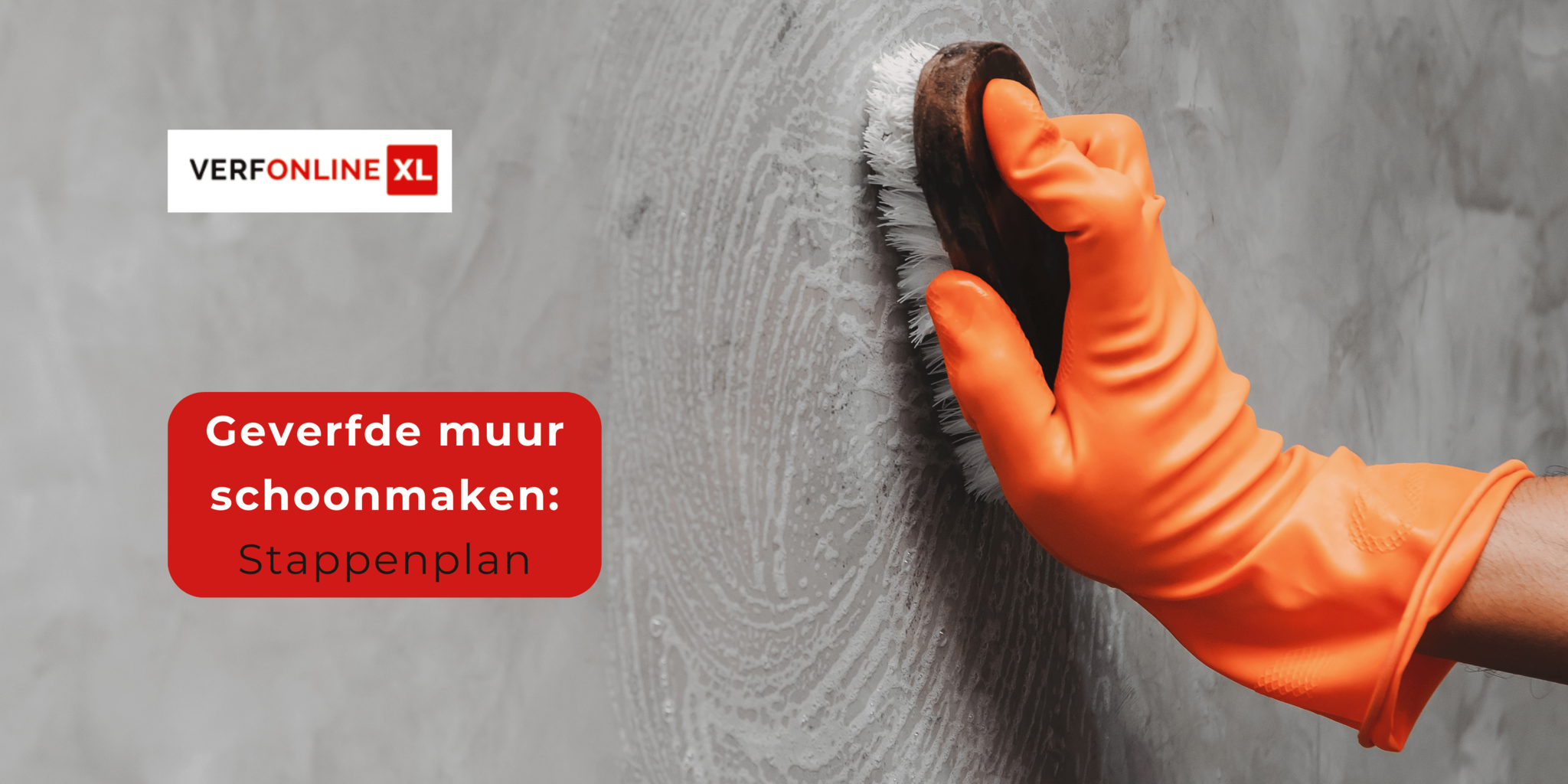 Geverfde muur schoonmaken