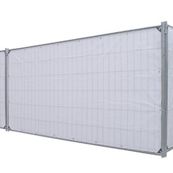 Bâche barrière 176x341cm PE 150 ignifugé - Blanc