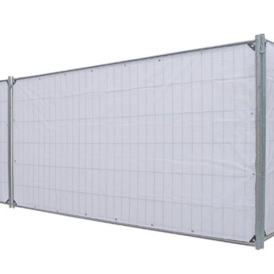 Bâche barrière 176x341cm Blanc - PE 150 gr/m² ignifugée DIN4102-B1
