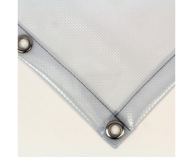 Transparant dekzeil PVC 500 gr/m² met ruitjes
