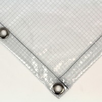 Bâche transparente de PVC 430 gr/m² armure carrée