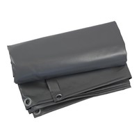 Bâche 2x3 PVC 600 oeillets 100cm - Gris
