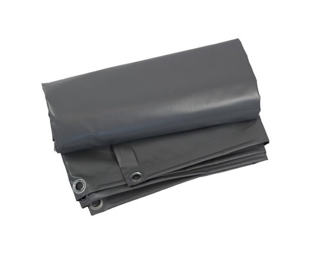 Dekzeil 5x8 PVC 600 ringen 100cm - Grijs