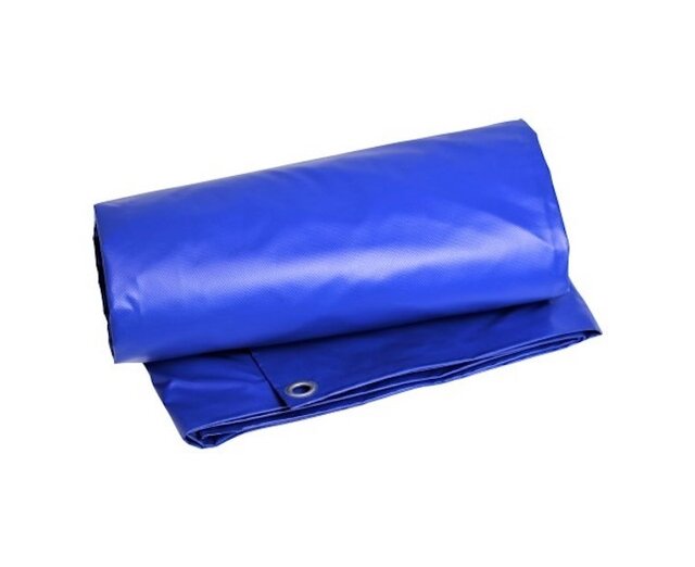 Bâche 6x8 PVC 600 oeillets 100cm - Bleu