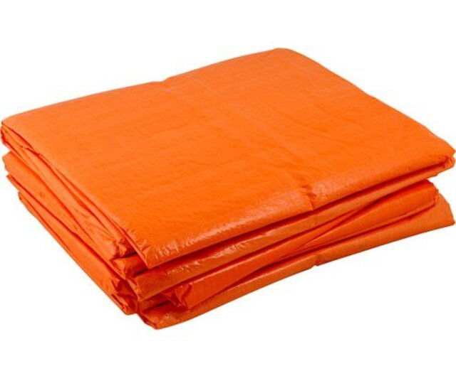 Afdekzeil 6x10m 'Light' PE 100 gr/m² - Oranje