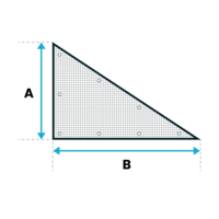 Filet PVC 320 sur mesure - Triangle L