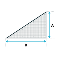 Filet PVC 320 sur mesure - Triangle R