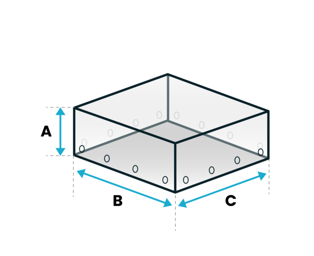Hoes PVC 450 op maat - Rechthoekig