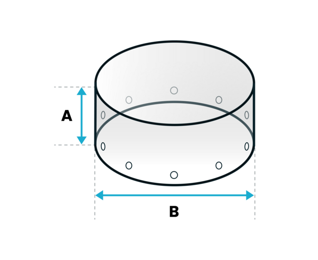Hoes PVC 450 op maat - Cilinder