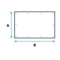 Bâche PVC 500 transparente avec de petits carrés - Rectangle