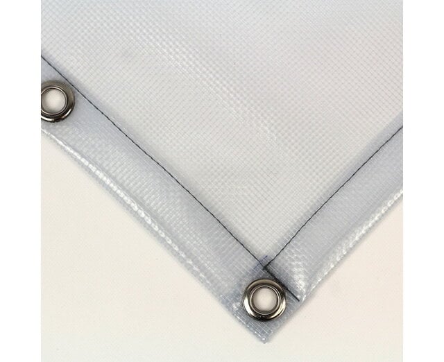 Dekzeil PVC 500 Transparant met ruitjes - Cirkel