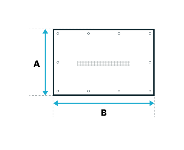 Winterzeil voor zwembad PVC 620 gr/m2 - Rechthoek
