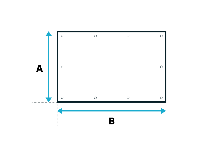 Bâche PVC 600 sur mesure - Rectangle