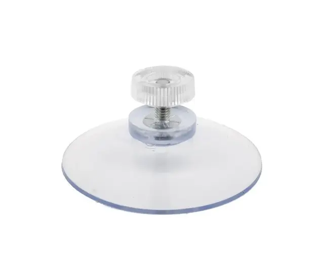 Zuignap 50mm met moer - Transparant