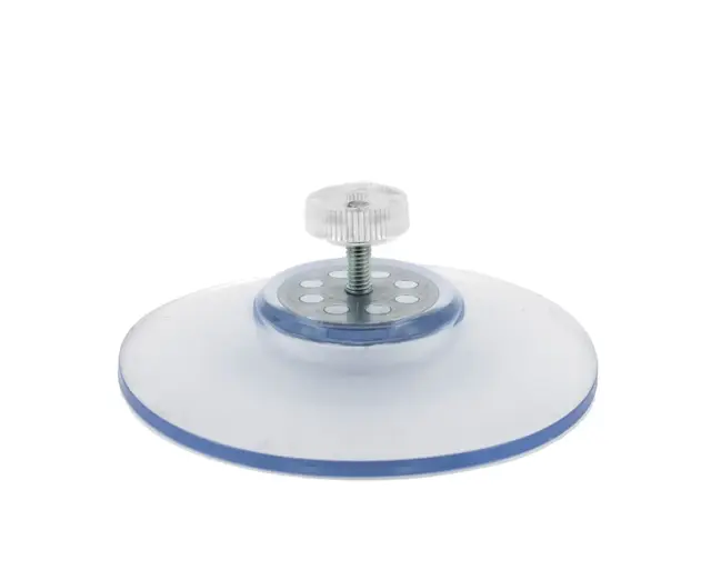 Zuignap 75mm met moer - Transparant