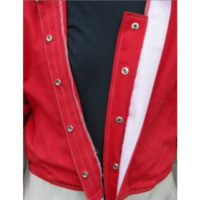 STRAALOVERALL MET LEER VERSTERKT