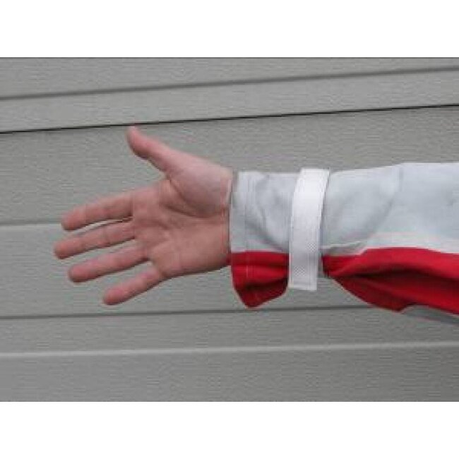 STRAALOVERALL MET LEER VERSTERKT