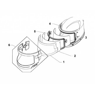 RPB Respiratory VIZIERDELEN VOOR STRAALHELM NOVA 3