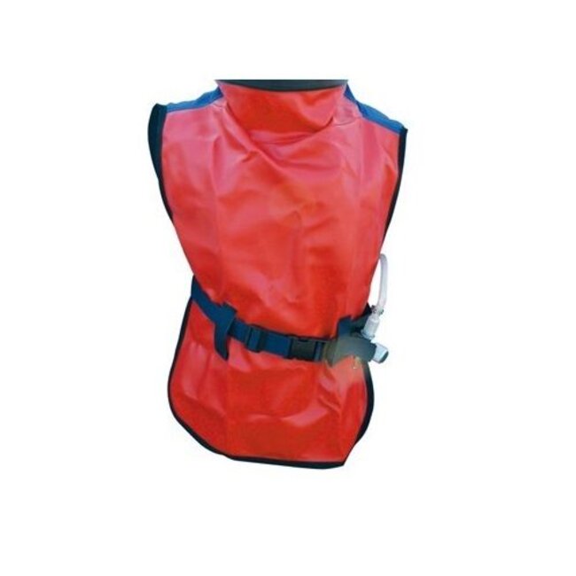PVC PELERINE MET KLITTENBAND; VOOR STRAALHELM
