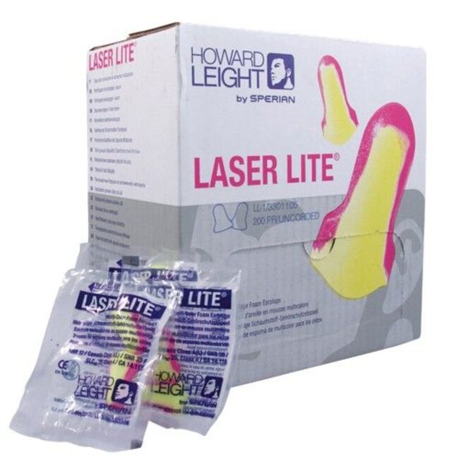 OORDOPPEN HOWARD LEIGHT LASER LITE MET KOORD - VERPAKKING 100 PAAR