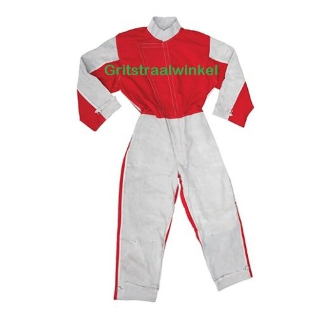 STRAALOVERALL MET LEER VERSTERKT