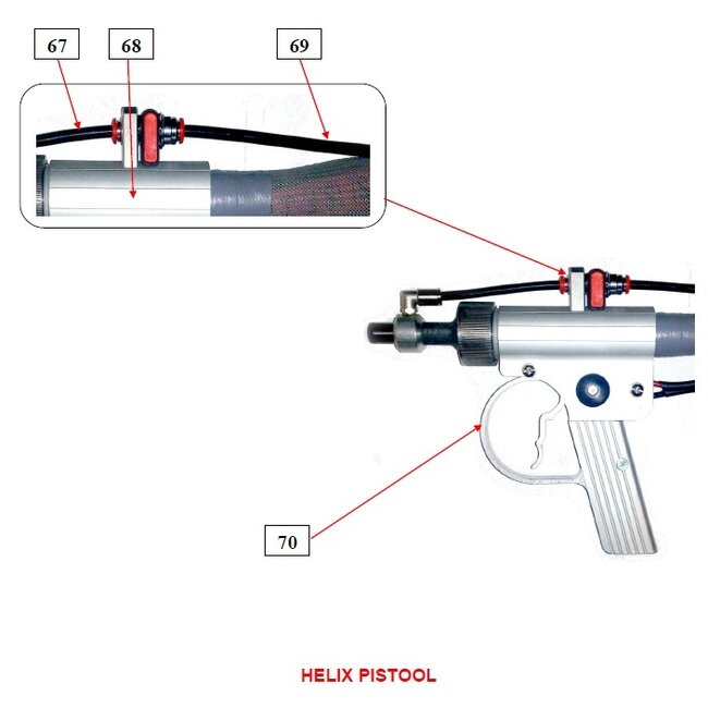 Onderdelen IBIX® 25 Helix® pistool