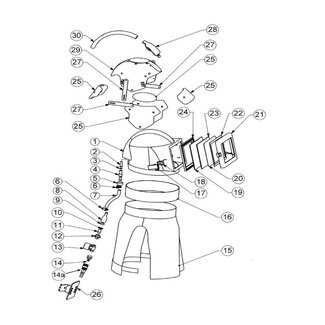 Resin Onderdelen Straalhelm ReS3-PLUS / ReS3-PLUS LeD [GRANIT]