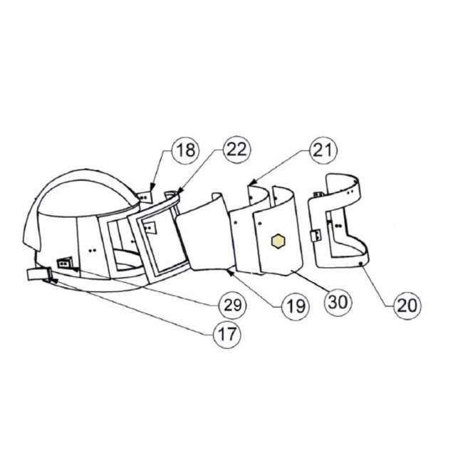 SPATRUITEN VOOR METALLISEERHELM LUNA