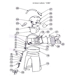 Resin Onderdelen Straalhelm ReS4-PLUS / ReS4-PLUS LeD [VEGA]