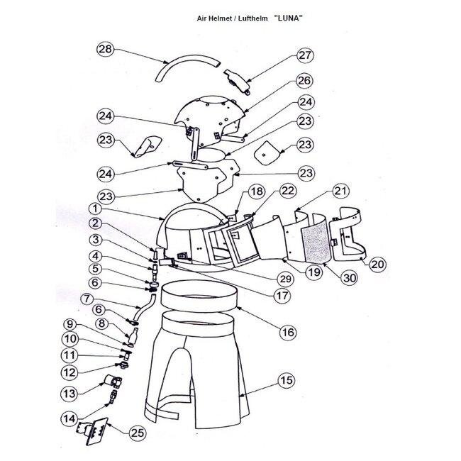 Onderdelen Straalhelm ReS4-PLUS / ReS4-PLUS LeD [VEGA]