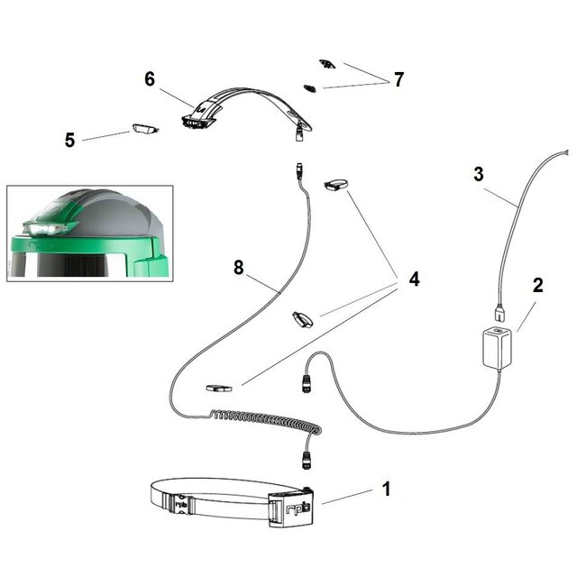 STRAALVERLICHTING VOOR STRAALHELM NOVA 3