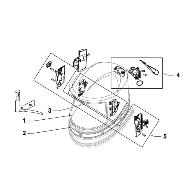 ONDERDELEN BINNENWERK STRAALHELM NOVA 3