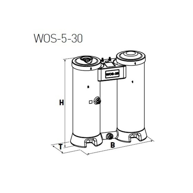 Olie-/waterafscheider voor condensaat WOS-20
