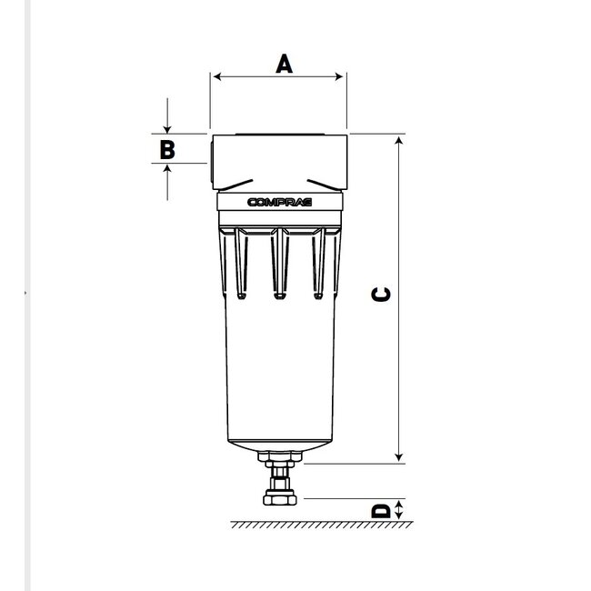 Cycloonafscheider DFS-036 | 3,6 m³/min.  | 3/4"