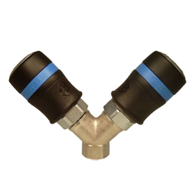 SNELKOPPELING BLAUW ISG011 Y-STUK MET BINNEN DRAAD