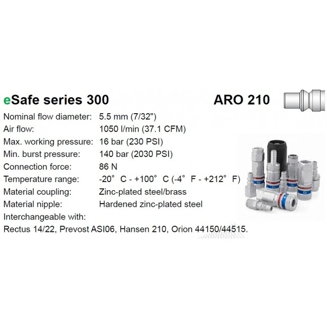 Veiligheidskoppeling 300 eSafe | Orion | Slangpilaar