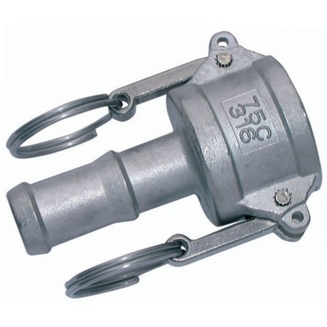 CAM & GROOVE KOPPELING - SLANGPILAAR Type C - RVS