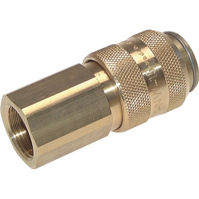 Snelkoppeling NW15 | Messing vernikkeld | BI-draad | 5000 l/min