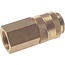 Snelkoppeling NW19 | Messing vernikkeld |BI-draad | 8000 l/min