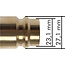 Snelkoppeling NW19 | Messing vernikkeld |BI-draad | 8000 l/min