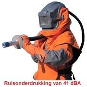 BLASTSAFE™  Straalhelm Blastsafe™  Orgin met 3M Peltor Optime3