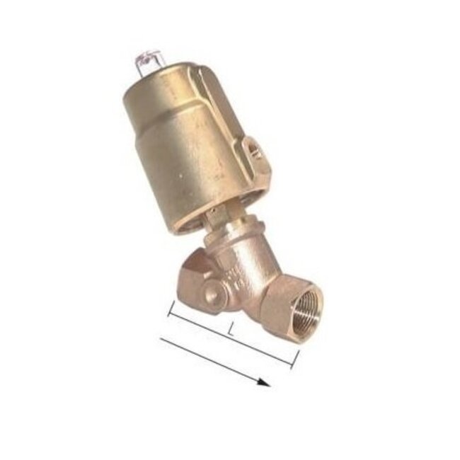 2/2 NC Pneumatische klepafsluiter | Messing