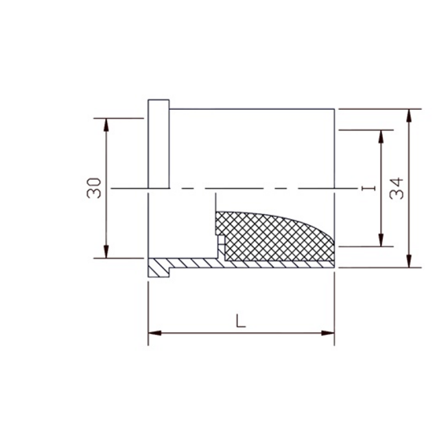 ZBC-8 Borium Carbide voorzetconus diameter Ø 8 mm