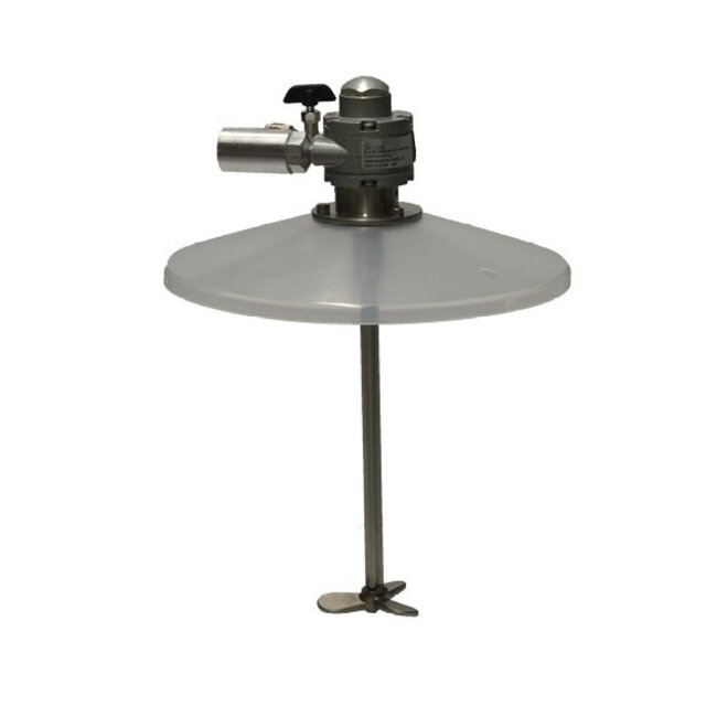 PNEUMATISCH ROERWERK OP 6 LITER TRECHTER